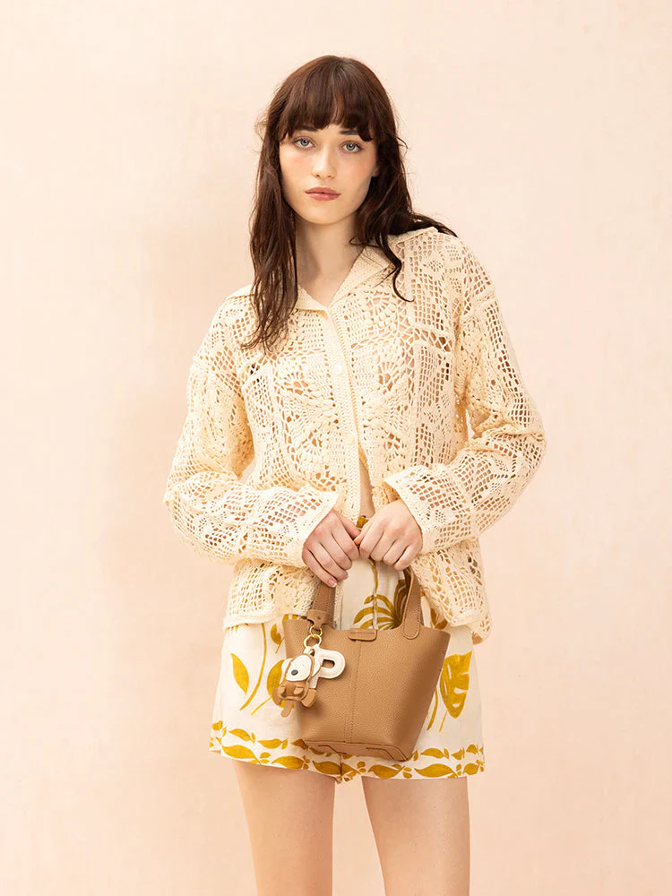 Haley Leather Charmed Bucket Bag - Image 8