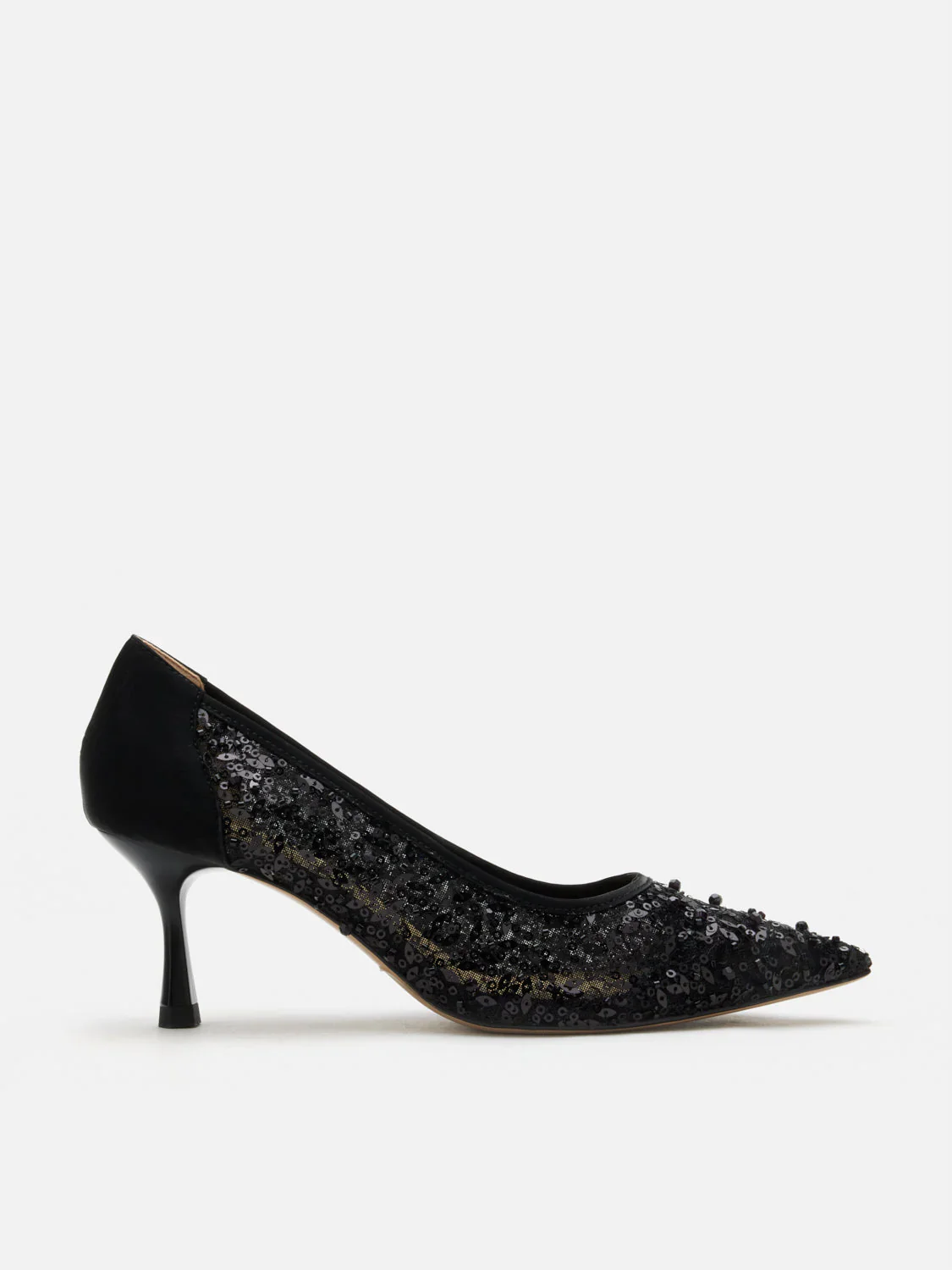 Raena Sequined Mesh Heels - Image 4