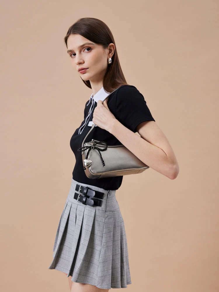 Luna Bow-Charm Slouchy Bag - Image 9