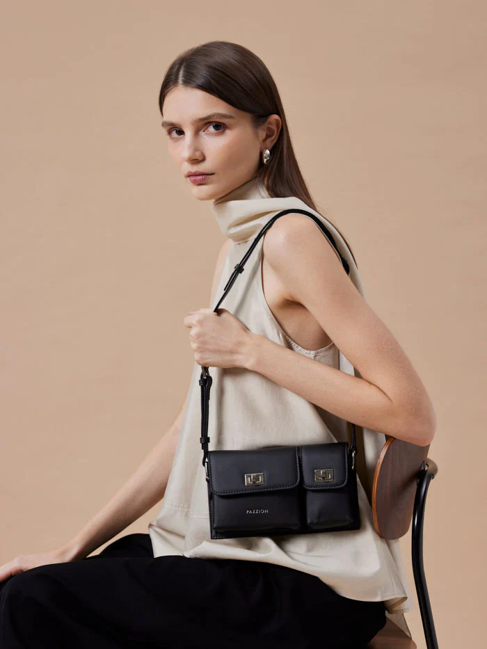 Aviana Double Twist Lock Structured Bag - Image 10