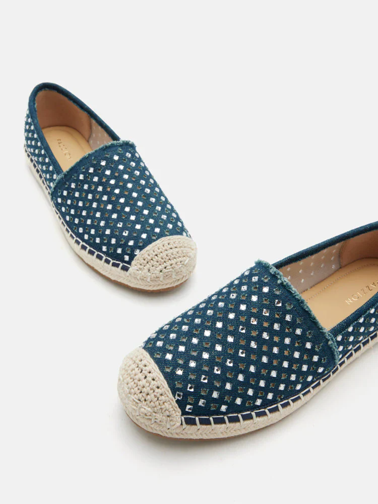 Lela Crystal Studded Espadrilles - Image 3