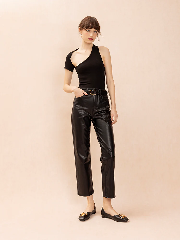 Kaori Gold Buckle Covered Flats - Image 10