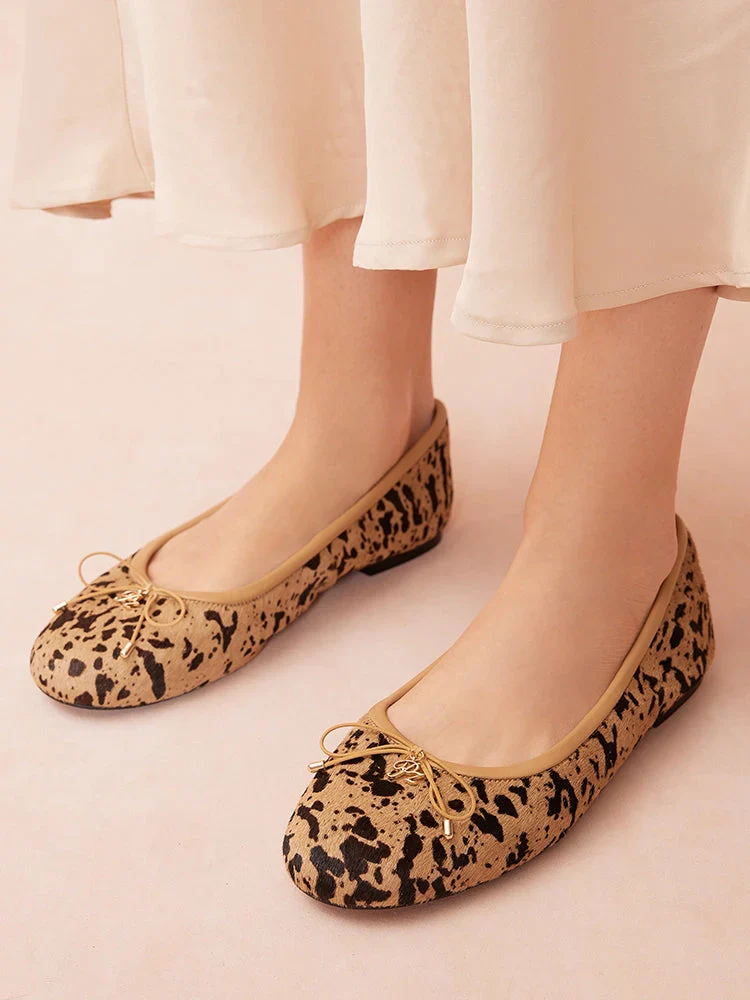 Eliana Pony Hair Bow Ballerinas - Image 8