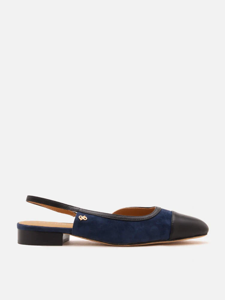 Hanneli Toe Cap Suede Slingback Flats - Image 12
