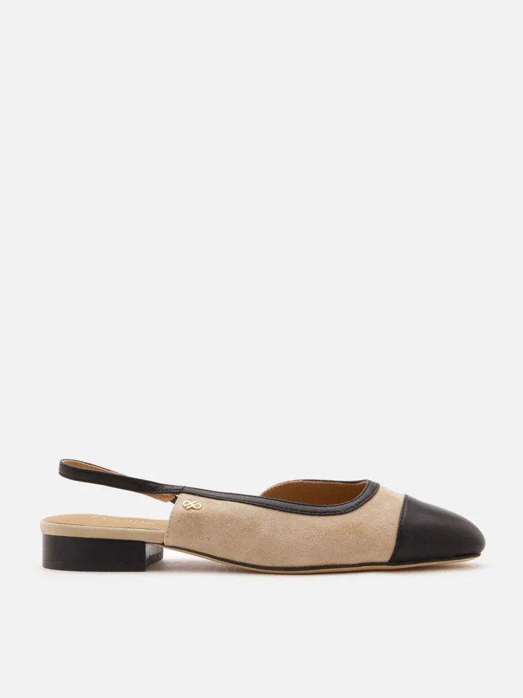 Hanneli Toe Cap Suede Slingback Flats - Image 5