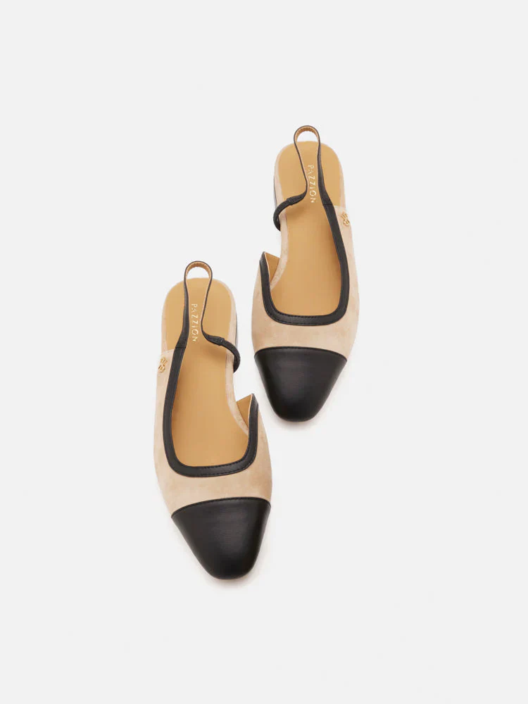Hanneli Toe Cap Suede Slingback Flats - Image 7