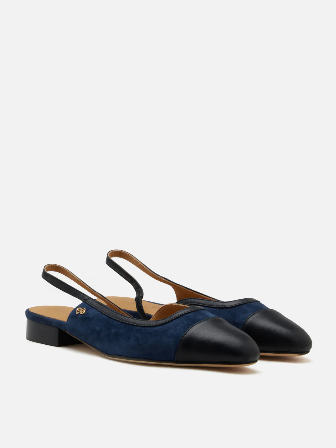 Hanneli Toe Cap Suede Slingback Flats - Image 9