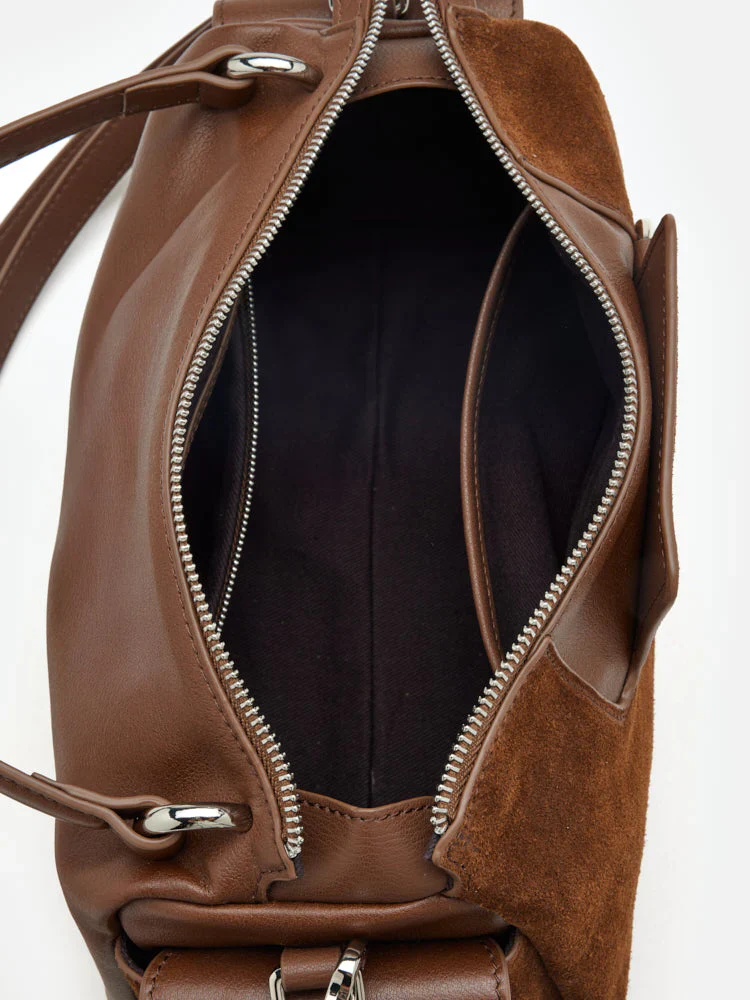 Sevila Suede Leather Satchel - Image 10