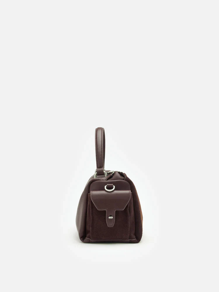 Sevila Suede Leather Satchel - Image 14