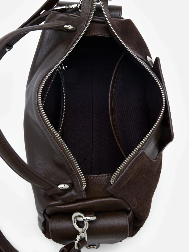 Sevila Suede Leather Satchel - Image 17