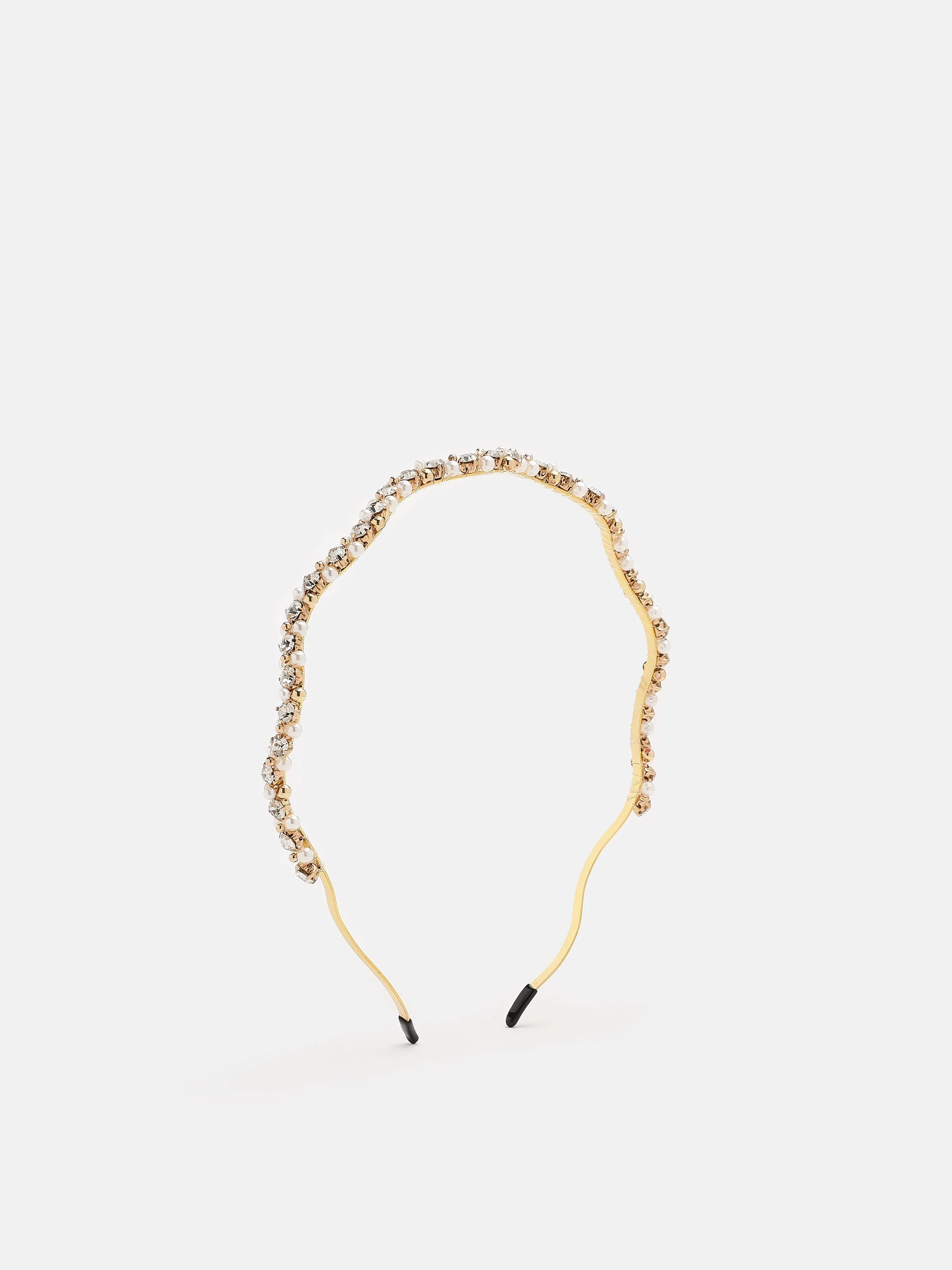 Nicola Diamante Hair Band With Pearls - Image 4