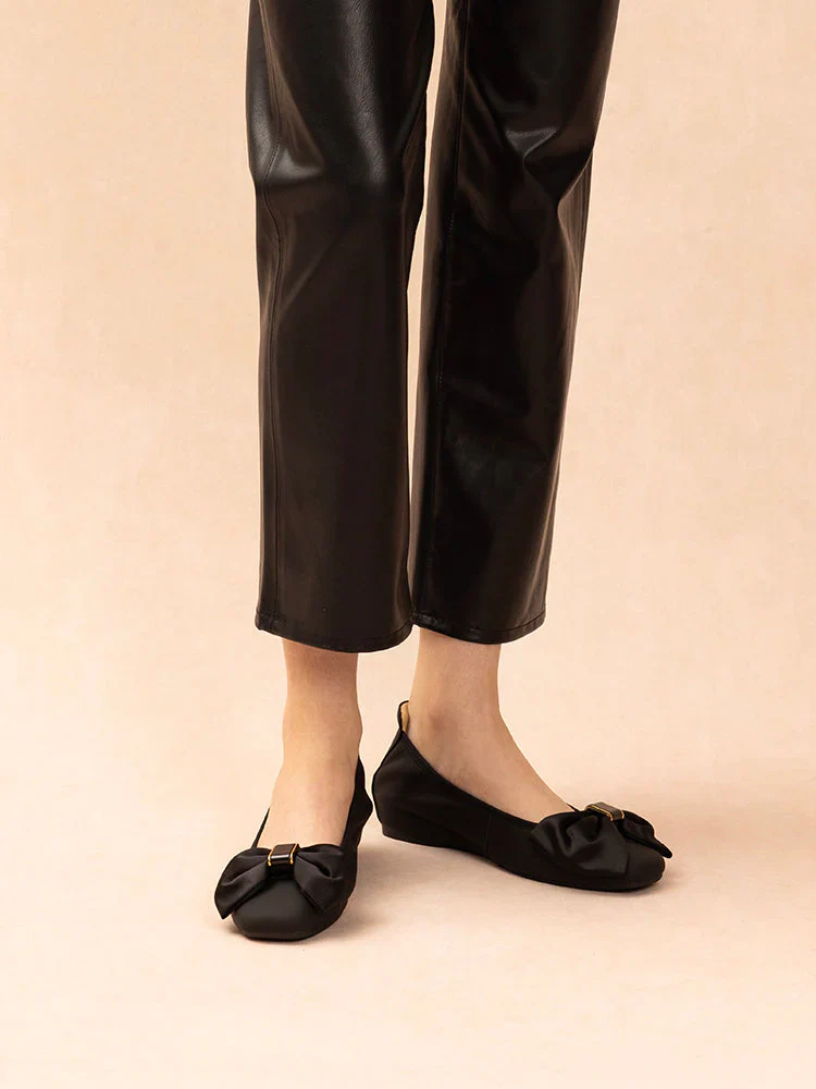 Hana Silk Bow Flats - Image 9