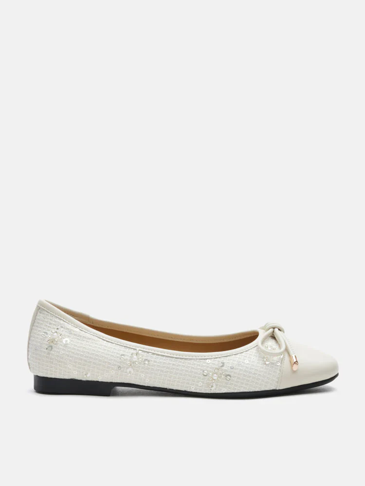 Heather Embellished Bow Ballet Flats - Image 4