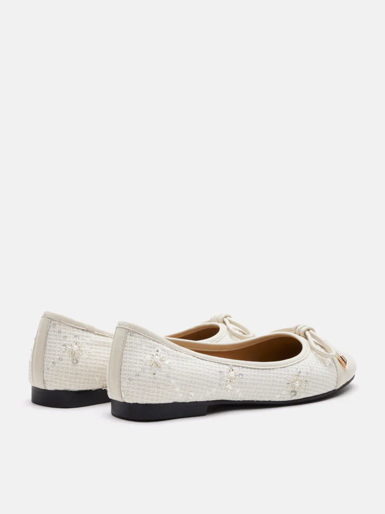Heather Embellished Bow Ballet Flats - Image 7