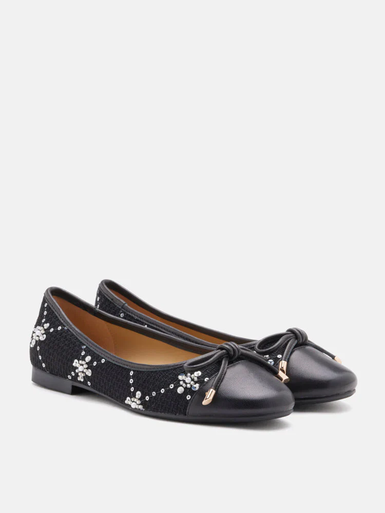Heather Embellished Bow Ballet Flats - Image 8