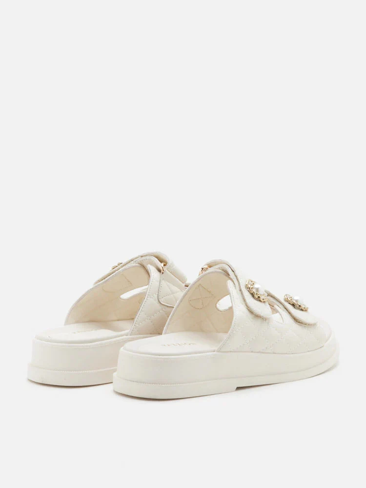 Leia Embellished Quilted Slides - Image 14