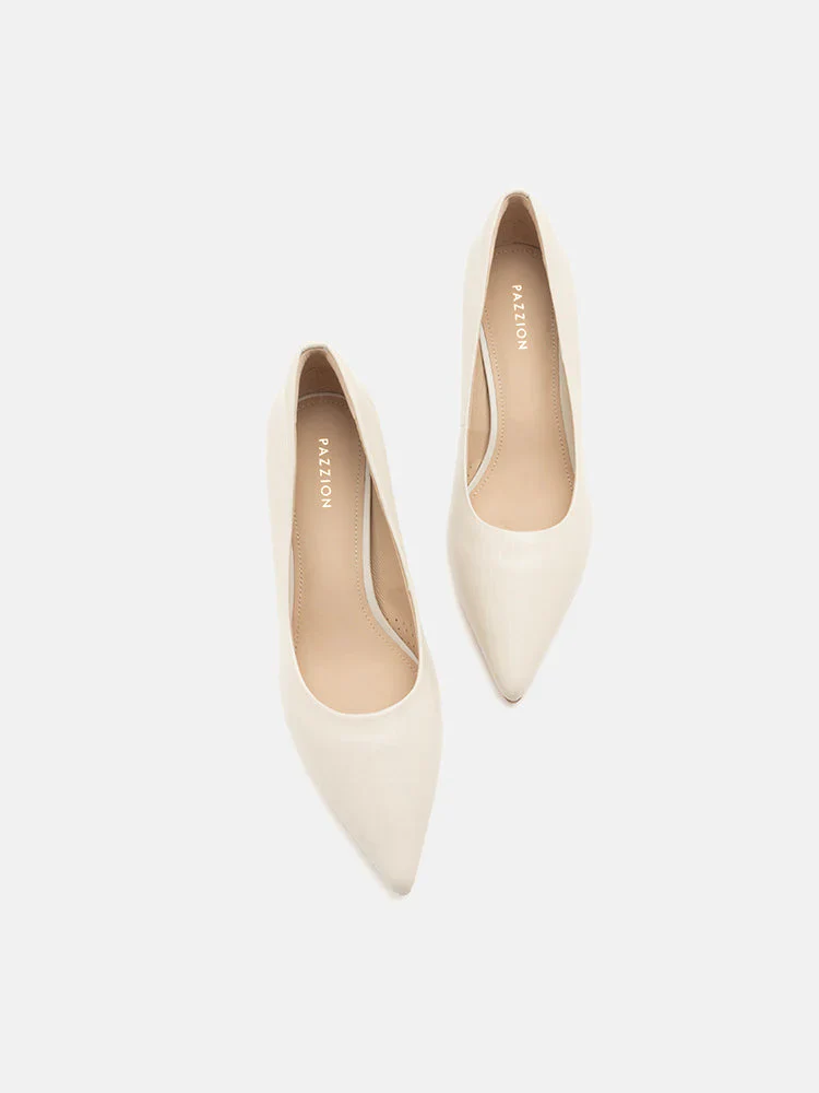 Adrianna Embossed Leather Heels - Image 6