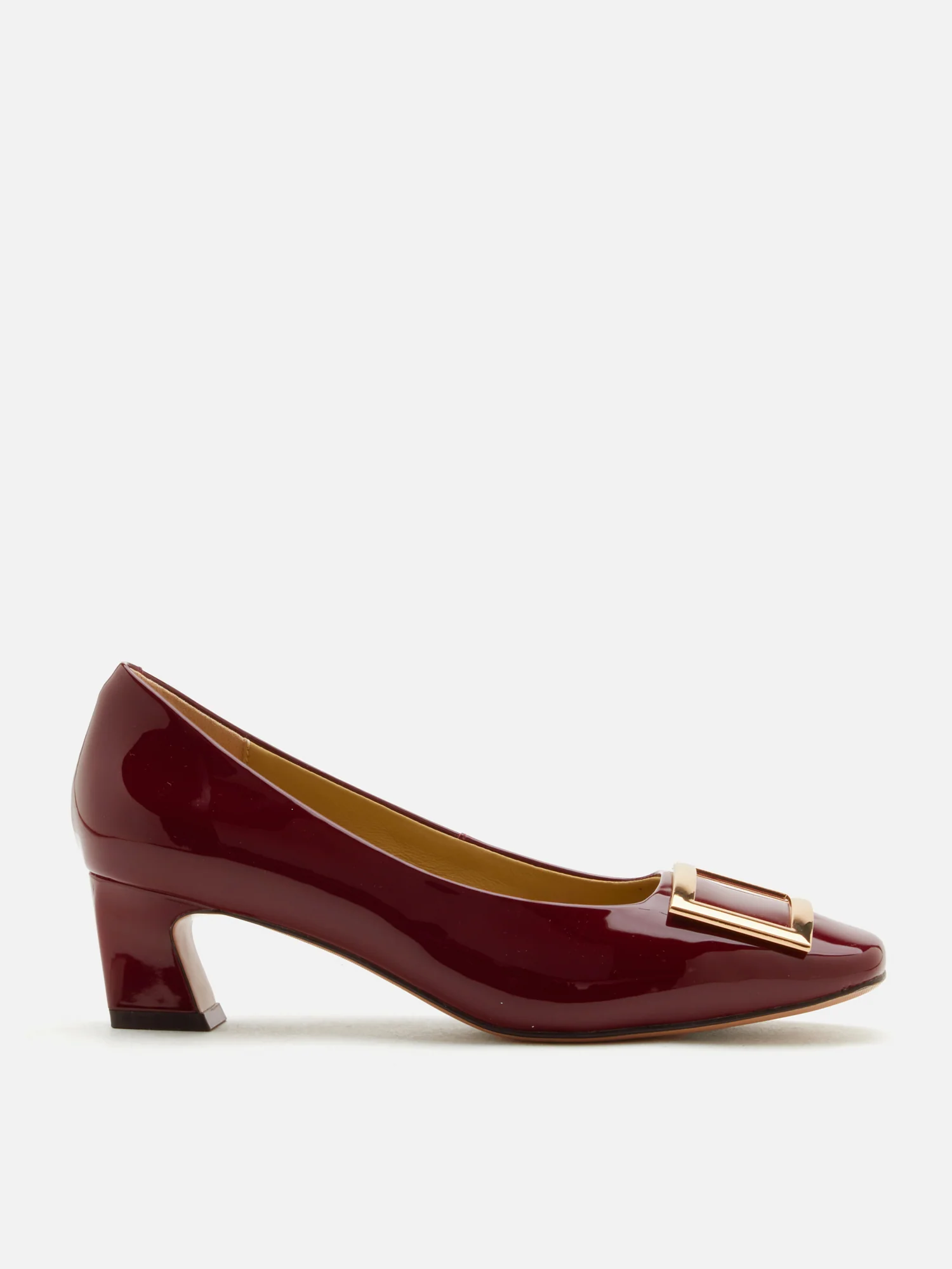 Yvette Buckle Square-Toe Pump Heels - Image 3
